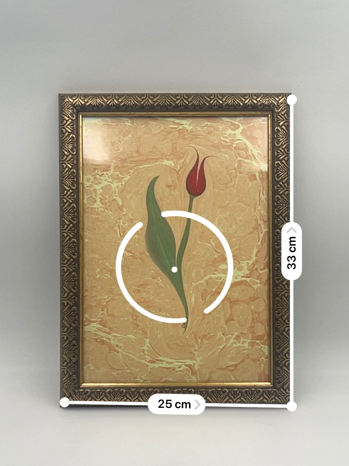 Souffle d'Orient Tulipe, cadre doré